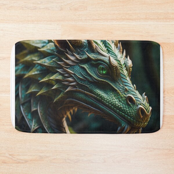 Item preview, Enchanted Emerald Green Eyed Mystical Dragon designed and sold by EnchantedVista.