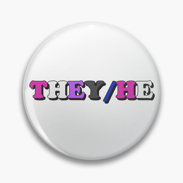 Item preview, they/he genderfluid pride flag pronouns designed and sold by wordswithfonts.
