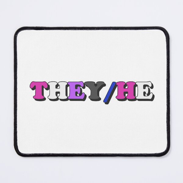 Item preview, they/he genderfluid pride flag pronouns designed and sold by wordswithfonts.