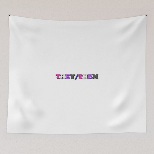 Item preview, they/them genderfluid pride flag pronouns designed and sold by wordswithfonts.