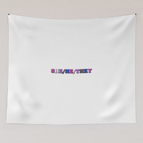 Item preview, she/he/they genderfluid pride flag pronouns designed and sold by wordswithfonts.