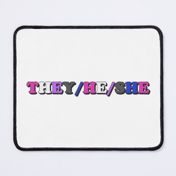 Item preview, they/he/she genderfluid pride flag pronouns designed and sold by wordswithfonts.