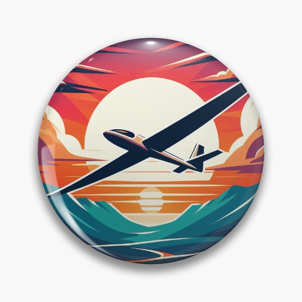 Item preview, Glider Plane Pilot Sailplane Biplane aerial floating soaring designed and sold by These_Prints.