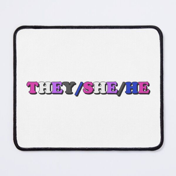 Item preview, they/she/he genderfluid pride flag pronouns designed and sold by wordswithfonts.