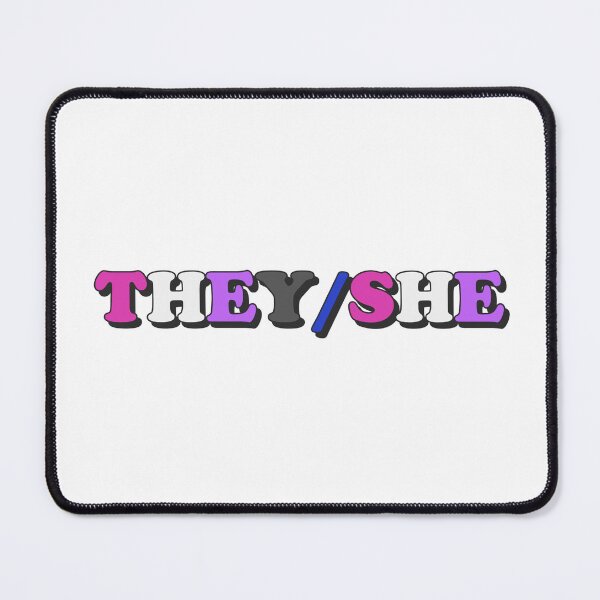Item preview, they/she genderfluid pride flag pronouns designed and sold by wordswithfonts.