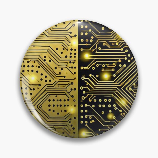 Item preview, Shiny Printed Circuit Board on Gold and Black Background designed and sold by Marinaso.
