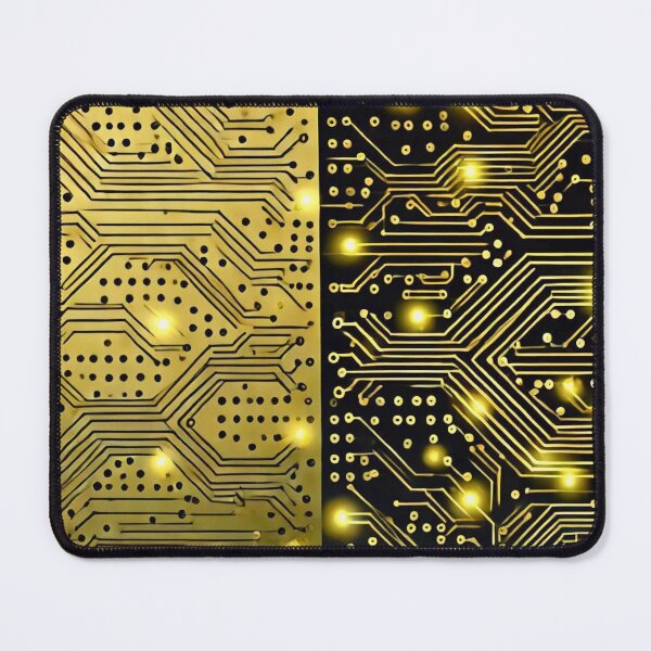 Item preview, Shiny Printed Circuit Board on Gold and Black Background designed and sold by Marinaso.