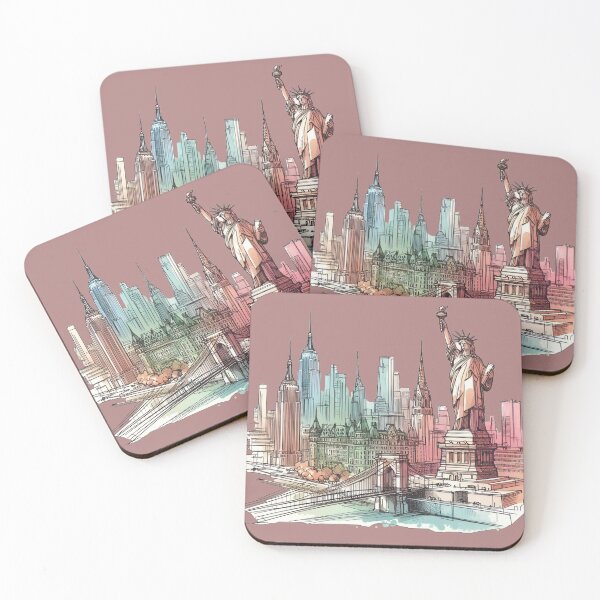 Item preview, Iconic Tourist Landmarks 3D Sketch Art ,  designed and sold by PaintMeWorld.