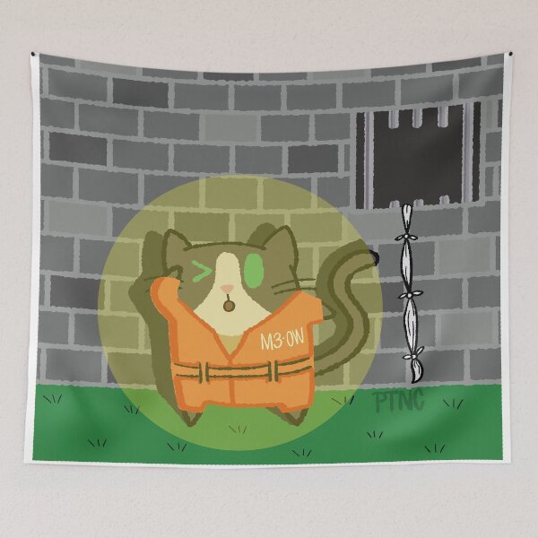Item preview, Pudge breaking out of prison designed and sold by PudgeTheCat.