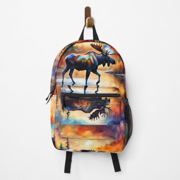 Item preview, Moose in the autumn colored forest designed and sold by Magixa.