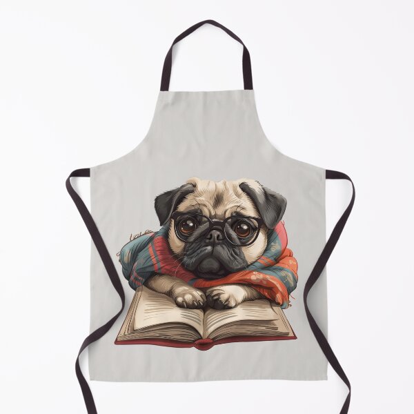 Item preview, Pug Reading Book designed and sold by GiftsofAsili.