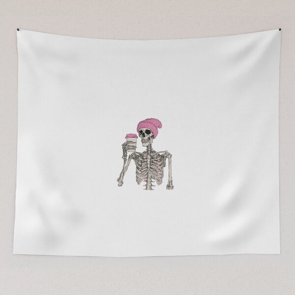 Item preview, pink hat skeleton designed and sold by Kreshos.