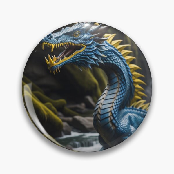 Artikelvorschau, Fantasie blauer Drache im mystischen Zauberwald entworfen und verkauft von EnchantedVista.