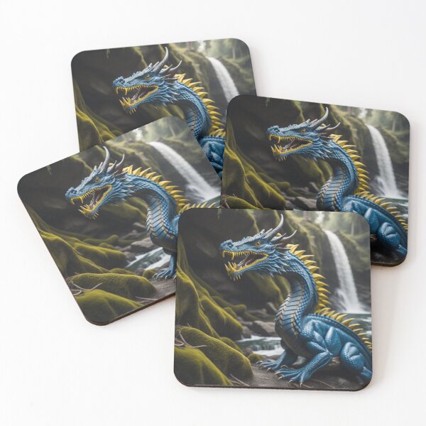 Item preview, Fantasy Blue Dragon In Mystical Enchanted Woods designed and sold by EnchantedVista.