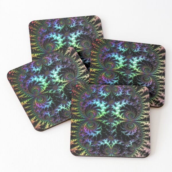 Item preview, Mandelbrot 100 - Rainbow palace of ridged bone spiral fractal tentacles designed and sold by Draeger0.