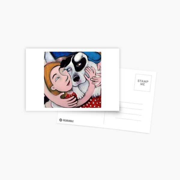 dog and her girl Postcard