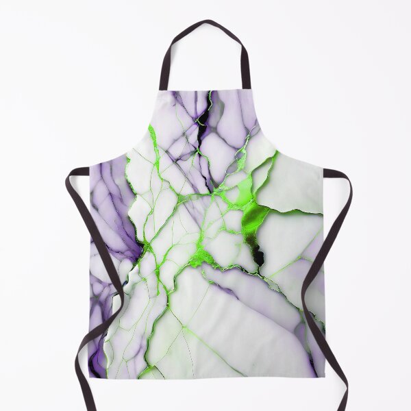 Item preview, White Marble Look (Image Faux Marble) Violet Veins Lime Accents designed and sold by Beachy.