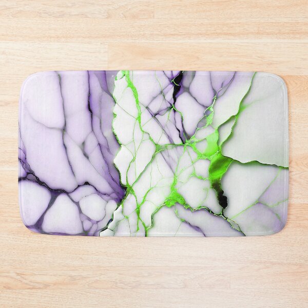 Item preview, White Marble Look (Image Faux Marble) Violet Veins Lime Accents designed and sold by Beachy.