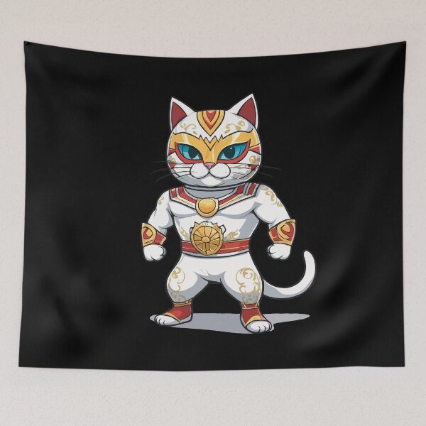 Item preview, White Luchador. Cat Luchador designed and sold by twisted-dot.
