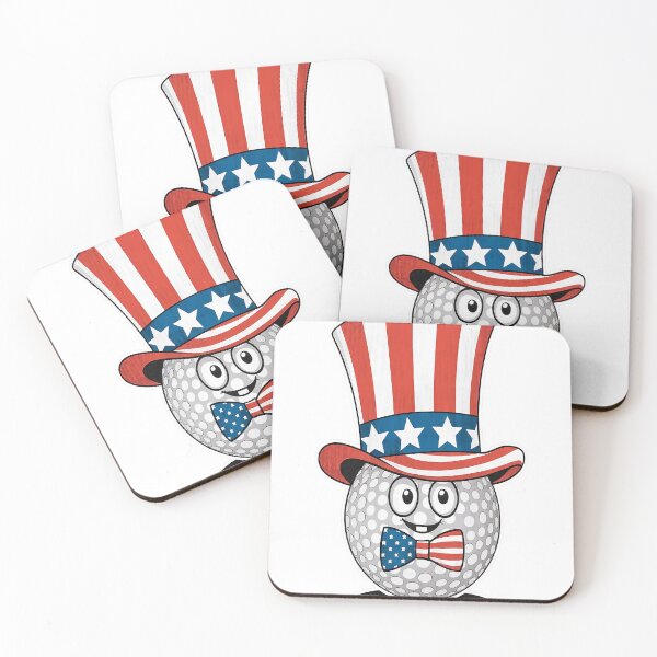 Item preview, 4th Of July: Golf Ball with Uncle Sam Hat designed and sold by Mosaic-97.