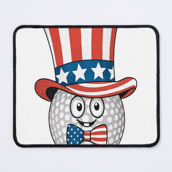 Item preview, 4th Of July: Golf Ball with Uncle Sam Hat designed and sold by Mosaic-97.