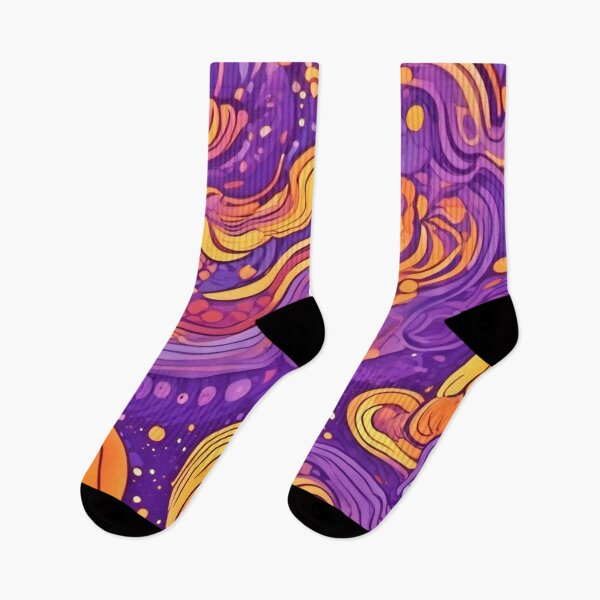 Item preview, Flowy Hues: Purple, Orange, Yellow Art designed and sold by Health And Fitness Posts e-Store.