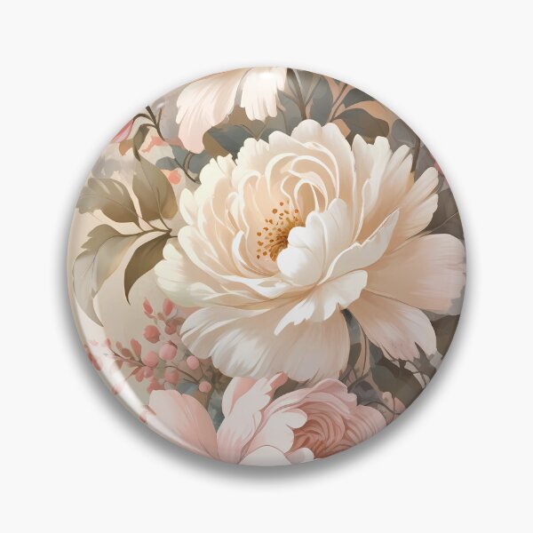 Item preview, Pastel & Beige Floral Painting /AI Art/ #56 designed and sold by AI-Floral-Art.