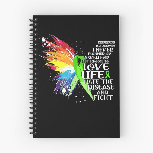 Item preview, Depression is a journey I NEVER planned or asked for but i choose to LIVE LIFE hate the disease and FIGHT designed and sold by KatMercerr.