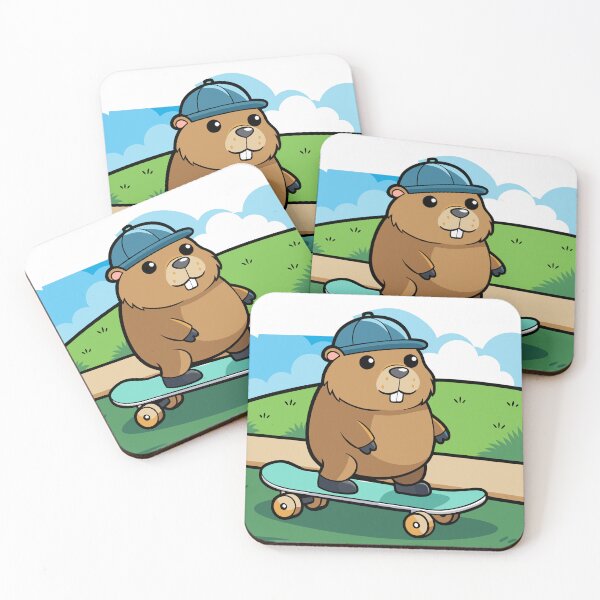 Item preview, Fluffy Capybara Riding a Skateboard designed and sold by omerfdln34.