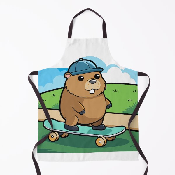 Item preview, Fluffy Capybara Riding a Skateboard designed and sold by omerfdln34.
