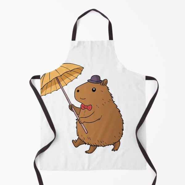 Item preview, Fluffy Capybara with a Parasol Walking Gracefully designed and sold by omerfdln34.