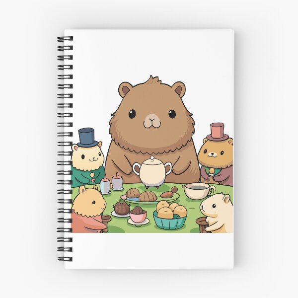 Item preview, Fluffy Capybara Hosting a Tiny Tea Party designed and sold by omerfdln34.