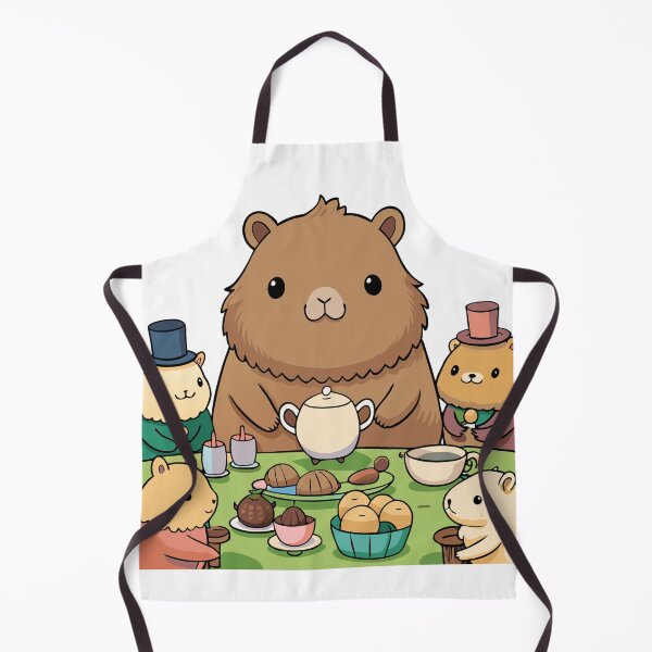 Item preview, Fluffy Capybara Hosting a Tiny Tea Party designed and sold by omerfdln34.