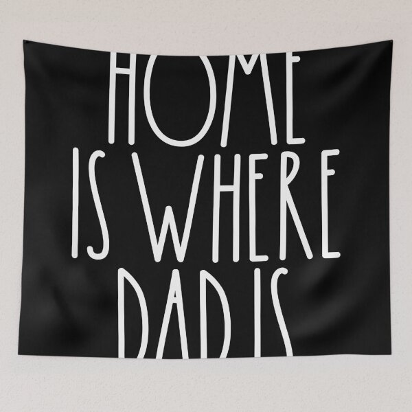 Item preview, Home Is Where Dad Is White Rae Dunn Inspired Farmhouse Decor designed and sold by FineElephant.