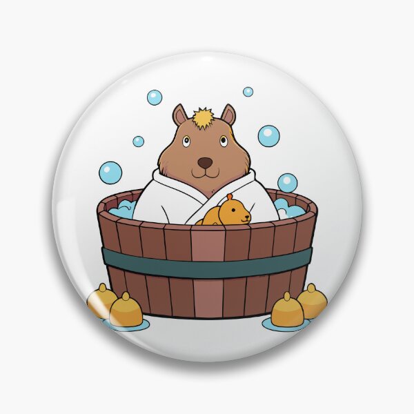 Item preview, Fluffy Capybara Lounging in a Hot Tub designed and sold by omerfdln34.