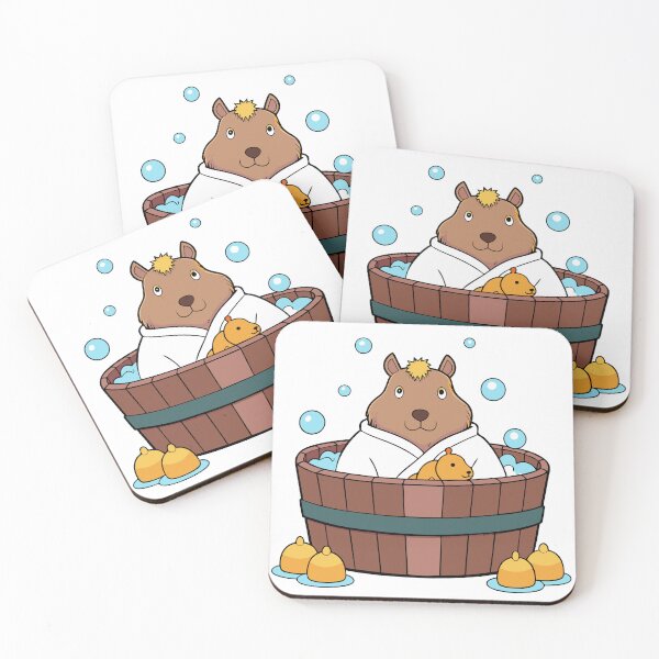 Item preview, Fluffy Capybara Lounging in a Hot Tub designed and sold by omerfdln34.