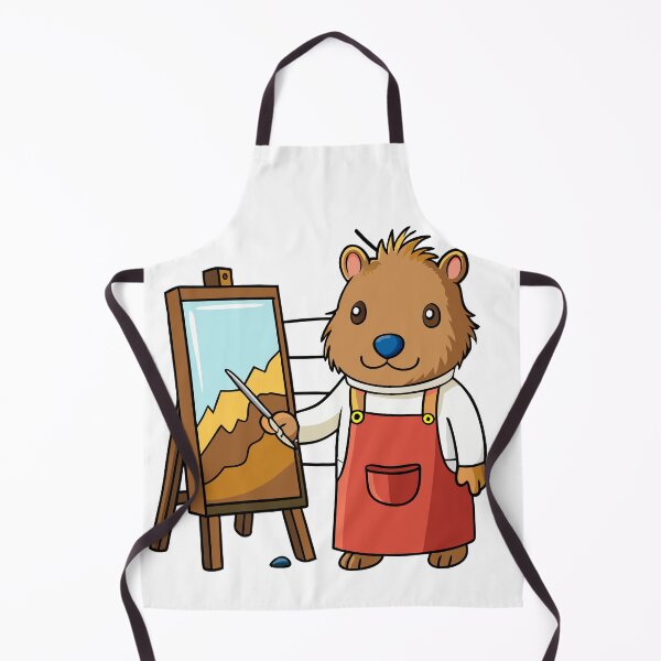 Item preview, Fluffy Capybara Painting a Beautiful Landscape designed and sold by omerfdln34.