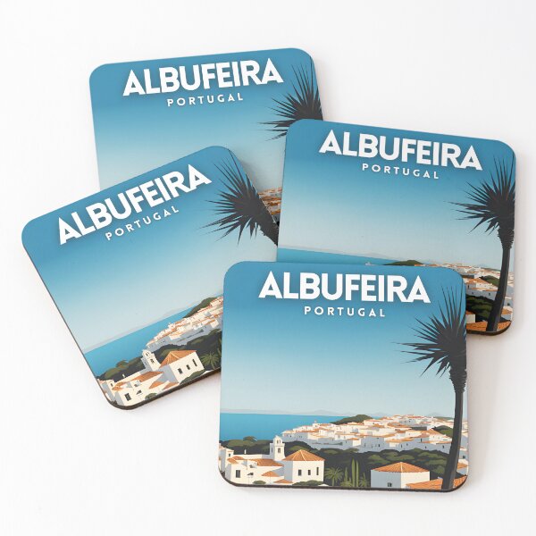 Item preview, Albufeira Portugal Coastline Vintage designed and sold by ZionPosteria.