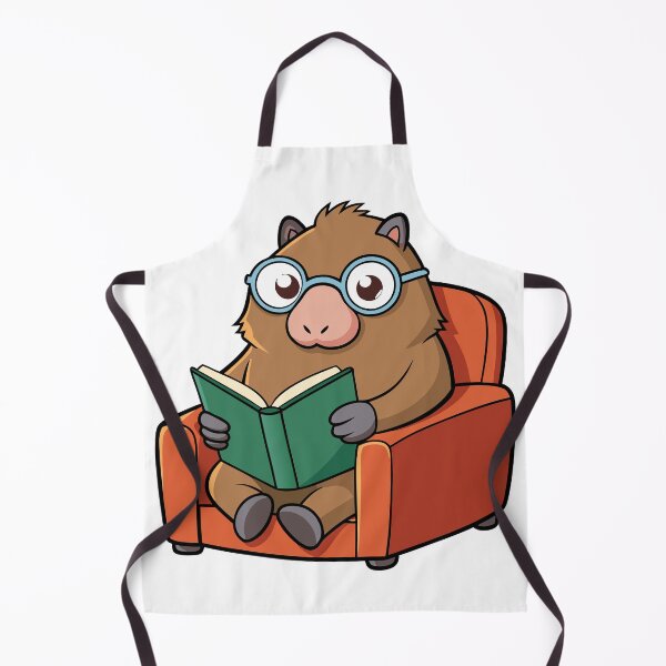 Item preview, Fluffy Capybara with Glasses Sitting in a Comfortable Armchair designed and sold by omerfdln34.
