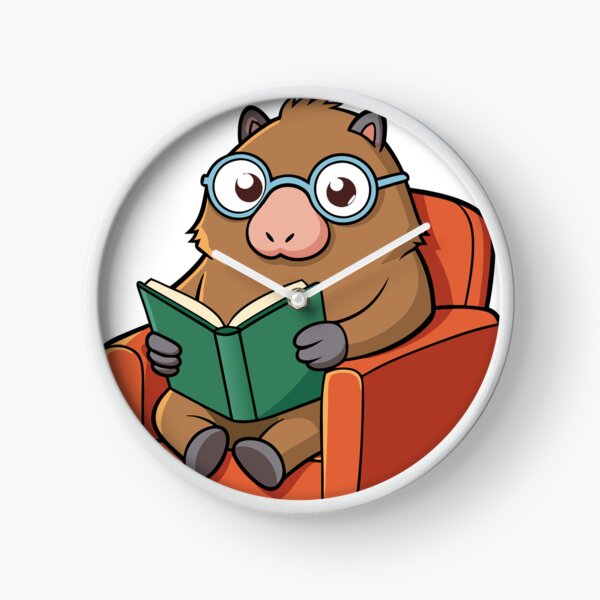 Item preview, Fluffy Capybara with Glasses Sitting in a Comfortable Armchair designed and sold by omerfdln34.