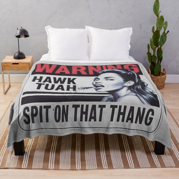 Aperçu de l'œuvre Avertissement! Hawk Tuah crache sur ce truc ! Mème viral créée et vendue par Nabucodonoshop.