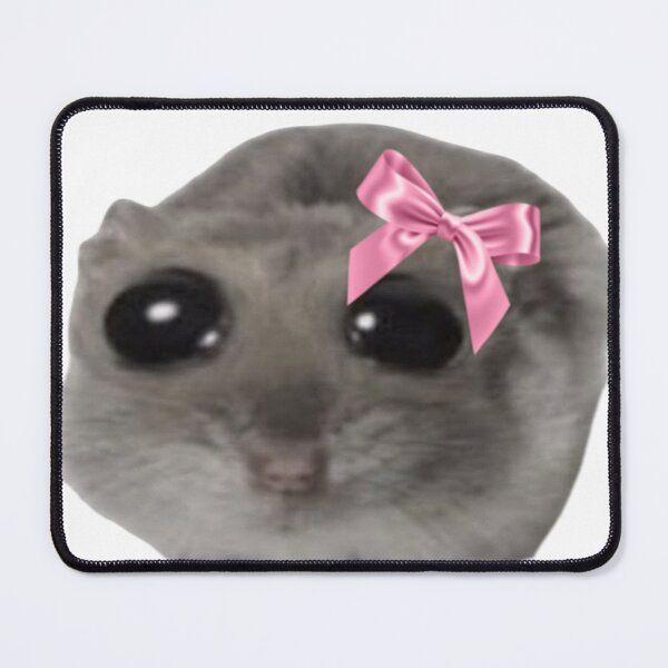 Item preview, Sad hamster wearing bow  designed and sold by SillyLittleSnek.