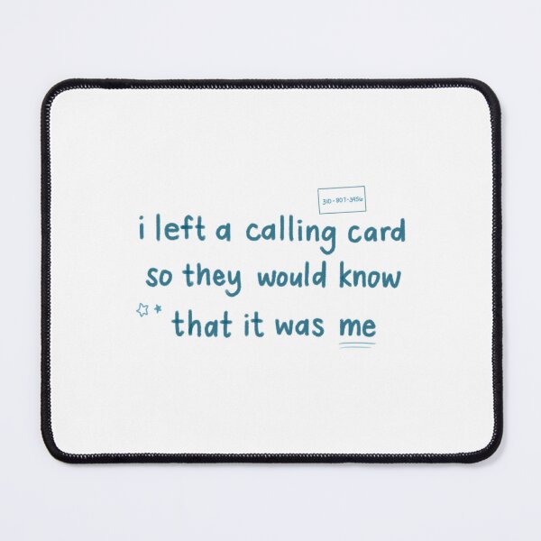 Item preview, i left a calling card designed and sold by asternoonco.