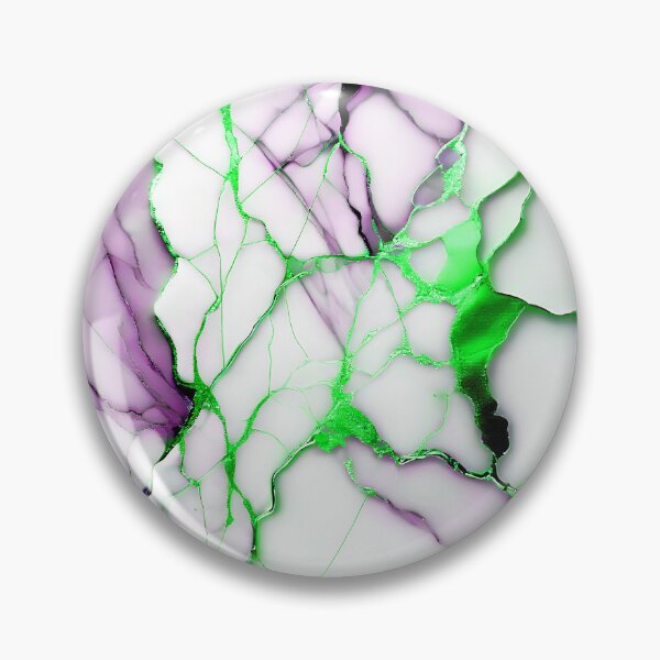 Item preview, White Marble Look (Image Faux Marble) Lilac Veins Green Accents designed and sold by Beachy.