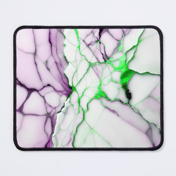Item preview, White Marble Look (Image Faux Marble) Lilac Veins Green Accents designed and sold by Beachy.