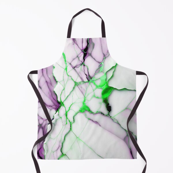 Item preview, White Marble Look (Image Faux Marble) Lilac Veins Green Accents designed and sold by Beachy.