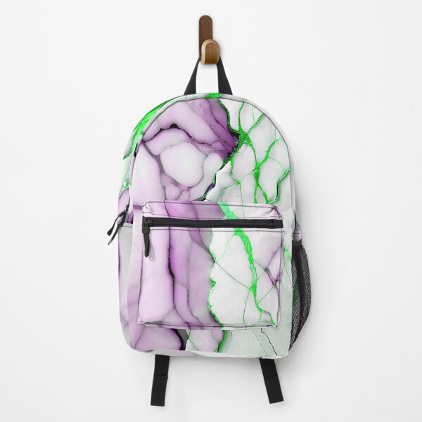 Item preview, White Marble Look (Image Faux Marble) Lilac Veins Green Accents designed and sold by Beachy.