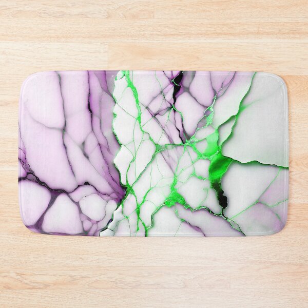 Item preview, White Marble Look (Image Faux Marble) Lilac Veins Green Accents designed and sold by Beachy.