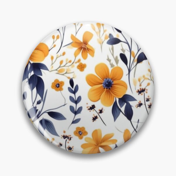 Item preview, Bright Orange And Bleu Floral Pattern, Flowers Pattern Palm,Flowers Tropics designed and sold by seritik.