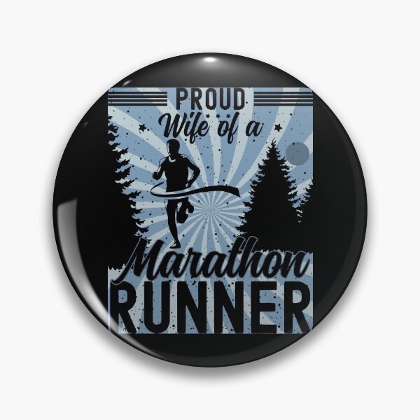 Item preview, Proud Wife of a Marathon Runner | Male Marathon Runner - Black designed and sold by PearlMoonGrapes.